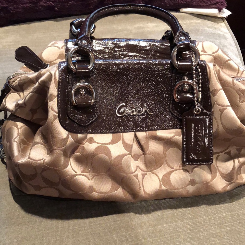 Brown, Coach Handbag